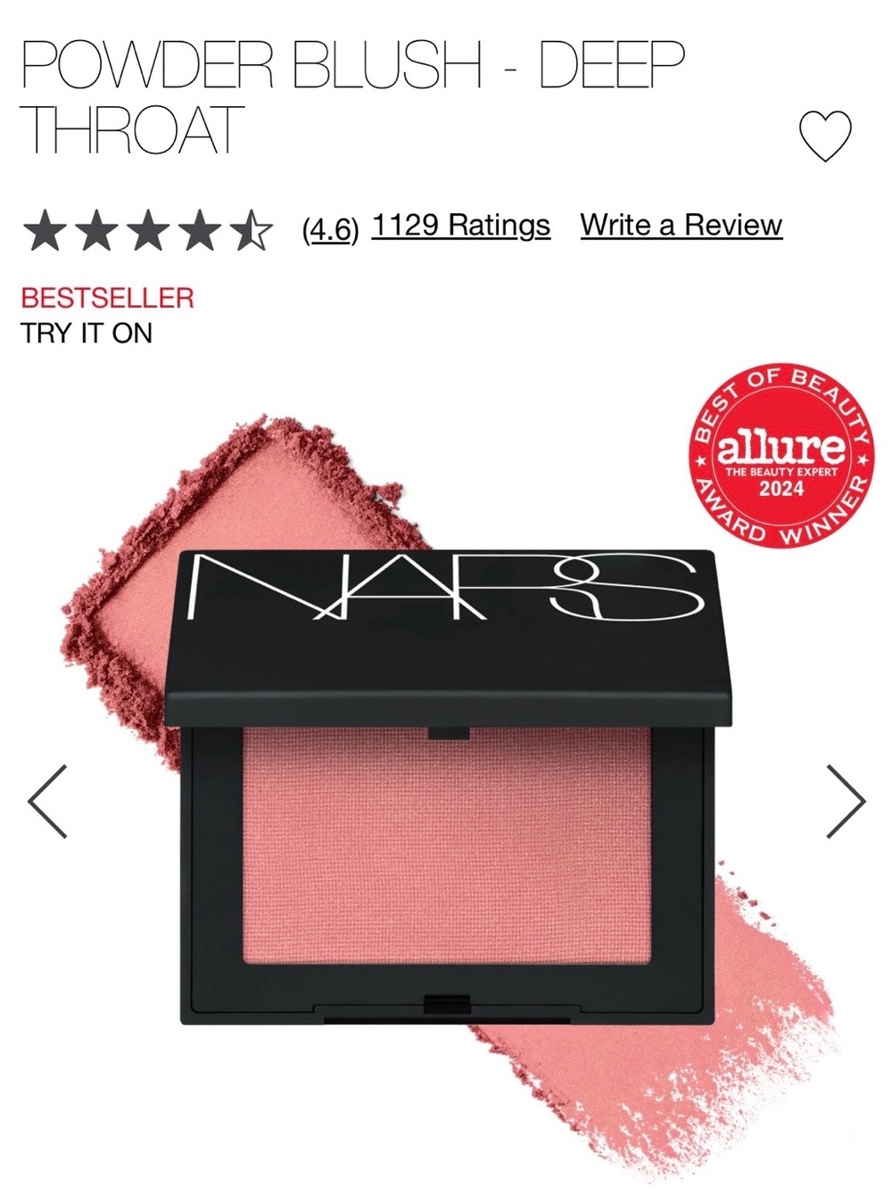 NWT NARS Deep Throat Blush 💕